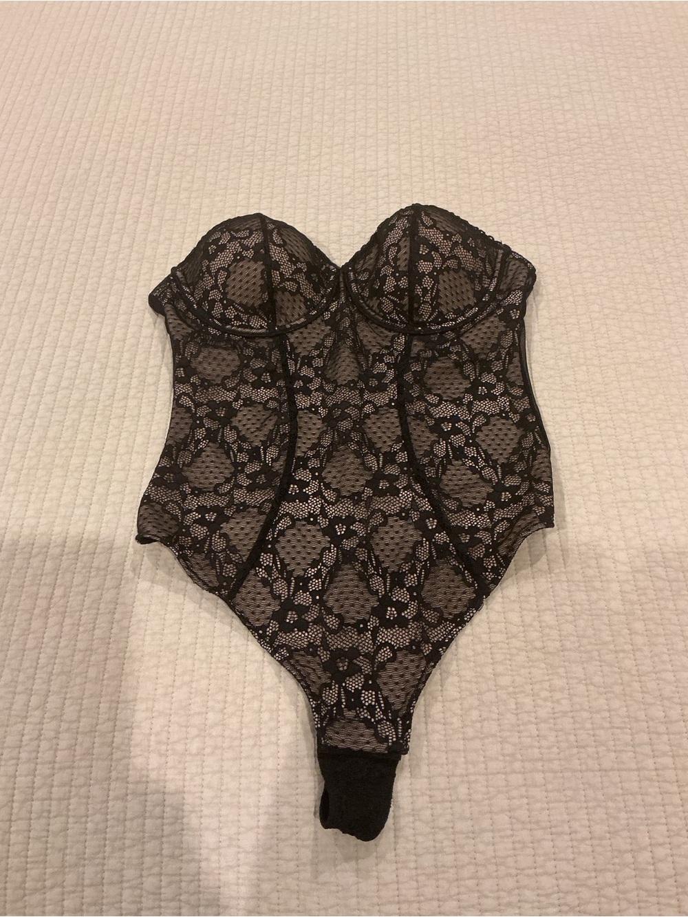 Thistle and Spire Black Lace Bodysuit
